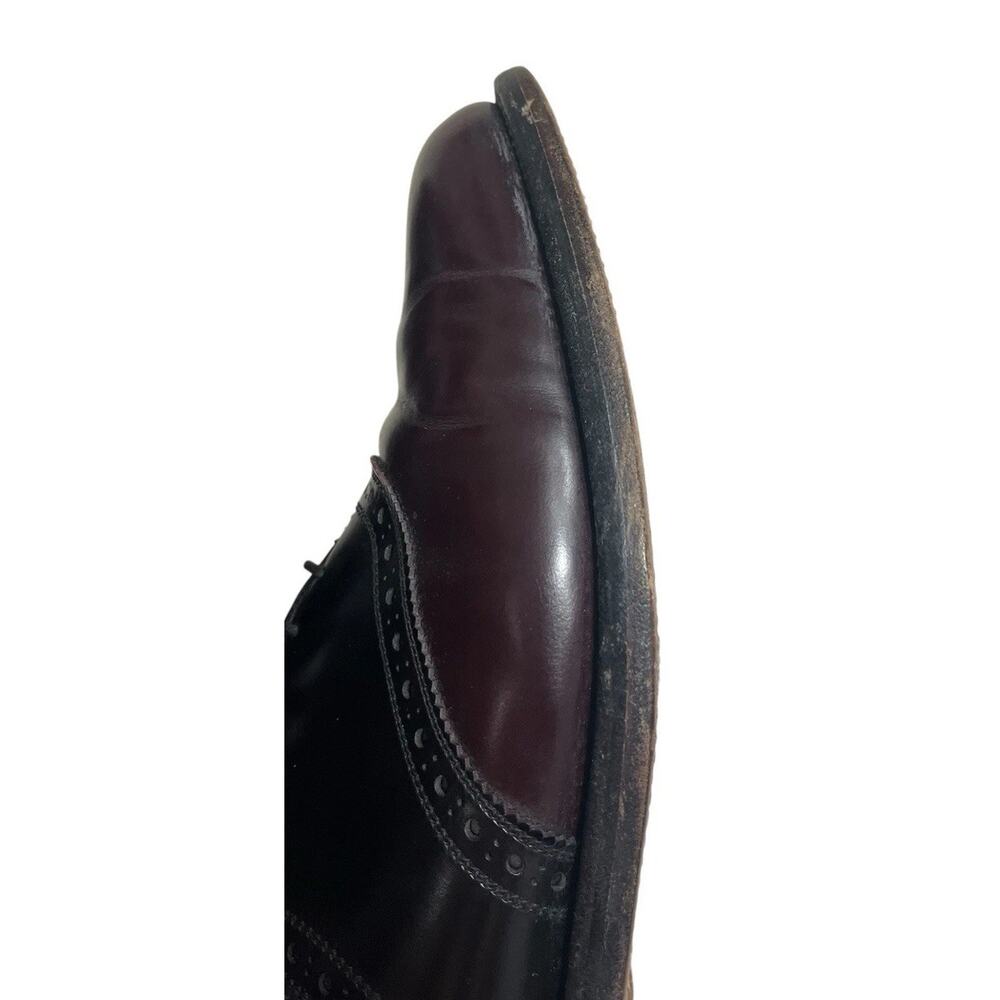 Allen Edmonds Polo Two Tone Burgundy 12 Black Saddle Mens Dress Shoe 8271 Formal - Picture 8 of 12